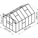 Serre de jardin Jupiter 9,9m² en alu noir et polycarbonate 6mm - Vitavia