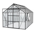 Serre de jardin Jupiter 11,5m² en alu noir et verre de sécurité 3mm - Vitavia