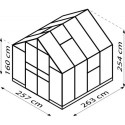 Serre de jardin Olymp 6,7m² en alu anodisé et polycarbonate 6mm - Vitavia