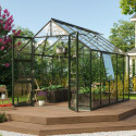 Serre de jardin Olymp 8,3m² en alu émeraude et verre de sécurité 3mm - Vitavia