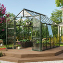 Serre de jardin Olymp 8,3m² en alu émeraude et verre de sécurité 3mm - Vitavia