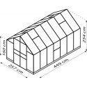 Serre de jardin Olymp 11,5m² en alu anodisé et polycarbonate 6mm - Vitavia