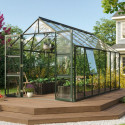 Serre de jardin Olymp 11,5m² en alu émeraude et verre de sécurité 3mm - Vitavia
