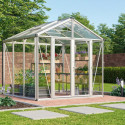 Serre de jardin Zeus Comfort 6,2m² en alu anodisé et vitrage combiné - Vitavia