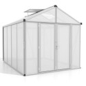 Serre de jardin Zeus Comfort 8,1m² en alu anodisé et polycarbonate 16mm - Vitavia