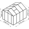 Serre de jardin Zeus Comfort 8,1m² en alu anodisé et polycarbonate 16mm - Vitavia