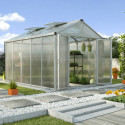 Serre de jardin Zeus Comfort 10m² en alu anodisé et polycarbonate 10mm - Vitavia