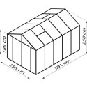 Serre de jardin Zeus Comfort 10m² en alu noir et polycarbonate 10mm - Vitavia