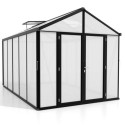 Serre de jardin Zeus Comfort 10m² en alu noir et polycarbonate 16mm - Vitavia