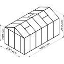 Serre de jardin Zeus Comfort 11,9m² en alu noir et vitrage combiné - Vitavia
