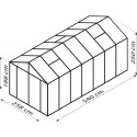 Serre de jardin Zeus Comfort 13,8m² en alu anodisé et vitrage combiné - Vitavia