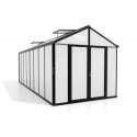 Serre de jardin Zeus Comfort 15,7m² en alu noir et polycarbonate 10mm - Vitavia