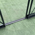 Serre adossée Prima 9,63m² en aluminium anthracite et verre trempé 4mm - Green Protect