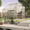 Serre de jardin Uranus 6,7m² en alu anodisé et panneaux de PC 6mm - Vitavia