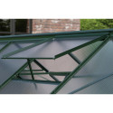 Serre de jardin Uranus 6,7m² en alu émeraude et panneaux de PC 6mm - Vitavia