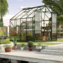 Serre de jardin Uranus 6,7m² en alu émeraude et verre de sécurité 3mm - Vitavia