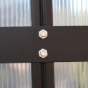 Serre de jardin Uranus 6,7m² en alu noir et panneaux de PC 4mm - Vitavia