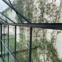 Serre de jardin 8,88m² en aluminium anthracite et verre trempé 4mm - Green Protect