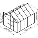 Serre de jardin Uranus 8,3m² en alu noir et panneaux de PC 4mm - Vitavia