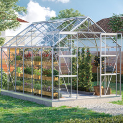 Serre de jardin Uranus 9,9m² en alu anodisé et verre de sécurité 3mm - Vitavia