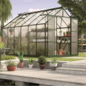 Serre de jardin Uranus 9,9m² en alu émeraude et panneaux de PC 6mm - Vitavia