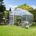 Serre de jardin Uranus 11,5m² en alu anodisé et panneaux de PC 4mm - Vitavia