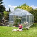 Serre de jardin Uranus 11,5m² en alu anodisé et panneaux de PC 6mm - Vitavia