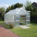 Serre de jardin Uranus 11,5m² en alu anodisé et panneaux de PC 6mm - Vitavia