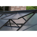 Serre de jardin Uranus 11,5m² en alu noir et panneaux de PC 4mm - Vitavia
