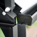 Serre de jardin Uranus 11,5m² en alu noir et panneaux de PC 4mm - Vitavia