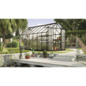 Serre de jardin Uranus 11,5m² en alu noir et panneaux de PC 6mm - Vitavia
