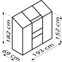 Serre adossée Ida 1,3m² en aluminium anodisé et panneaux PC 4mm - Vitavia