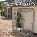 Serre adossée Ida 1,3m² en aluminium anodisé et panneaux PC 4mm - Vitavia