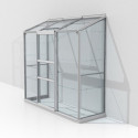 Serre adossée Ida 1,3m² en aluminium anodisé et verre de sécurité 3mm - Vitavia
