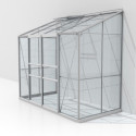Serre adossée Ida 3,3m² en aluminium anodisé et verre de sécurité 3mm - Vitavia