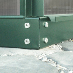 Embase H.6cm en acier vert pour les serres de jardin 5,2m² - Vitavia