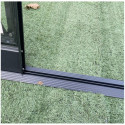 Serre de jardin 10,92m² en aluminium anthracite et verre trempé 4mm - Green Protect