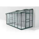 Serre adossée Ida 7,8m² en aluminium émeraude et vitrage combiné - Vitavia