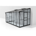 Serre adossée Ida 7,8m² en aluminium noir et vitrage combiné - Vitavia