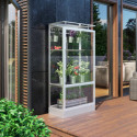 Mini-serre Polis 0,35m² en alu anodisé et verre ESG 3mm – fondation en acier – Vitavia