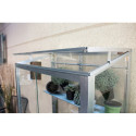 Mini-serre Polis 0,35m² en alu anodisé et verre ESG 3mm – fondation en acier – Vitavia
