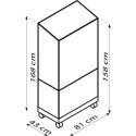 Mini-serre Polis 0,35m² en alu noir et verre ESG 3mm – sur roulettes – Vitavia