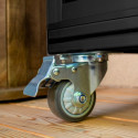 Mini-serre Polis 0,35m² en alu noir et verre ESG 3mm – sur roulettes – Vitavia