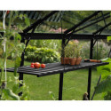 Étagère rabattable en aluminium noir – L120cm – pour les serres de jardin Vitavia