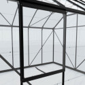 Fenêtre latérale V – alu noir et verre ESG 3mm – pour serres de jardin Vitavia
