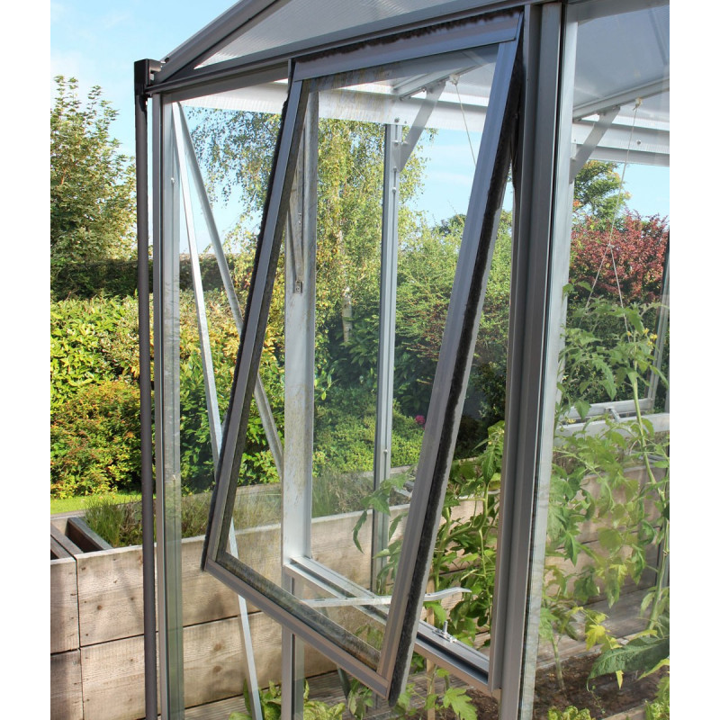 Fenêtre latérale Z – alu anodisé et verre ESG 3mm – pour serres de jardin Vitavia