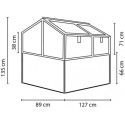 Mini-serre Gamma 1m² en alu anodisé et PC 4mm sur châssis froid élevé – Vitavia