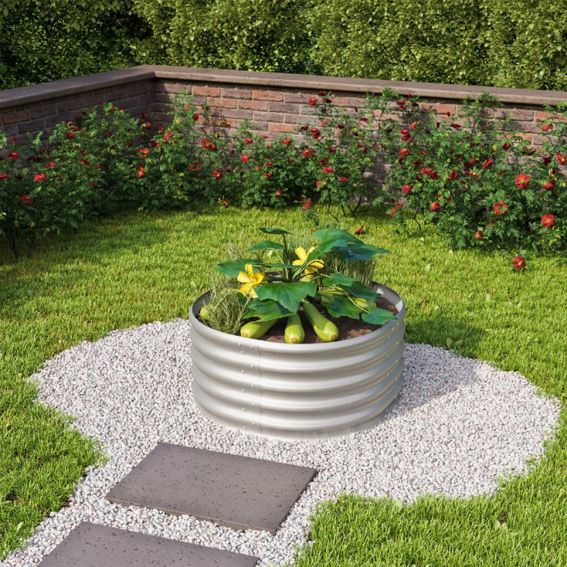 Potager surélevé en acier Zincalume® - alu anodisé – 401 Rond Vita – Vitavia