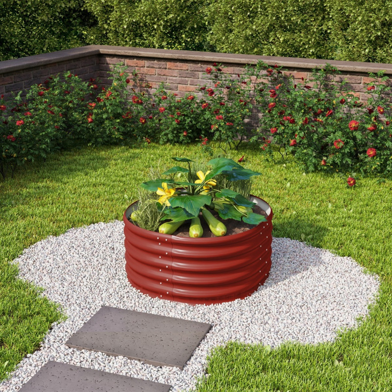 Potager surélevé en acier Zincalume® - rubin – 401 Rond Vita – Vitavia