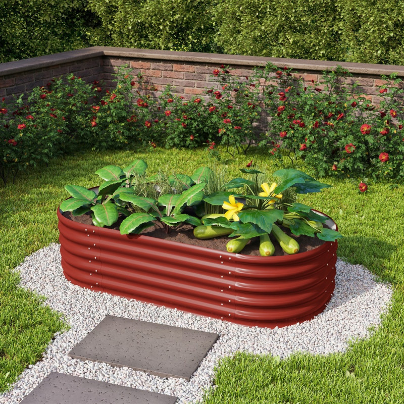 Potager surélevé en acier Zincalume® – rubin – 401 Basic Vita – Vitavia